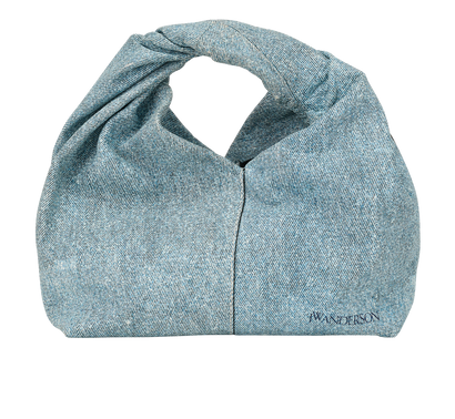 Twister Hobo Denim Effect, &pound;220, Handbags, Blue, Leather, Front view